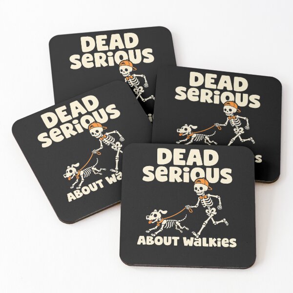 Item preview, Dead Serious About Walkies Skeleton Halloween Tee designed and sold by wesdesignshop.