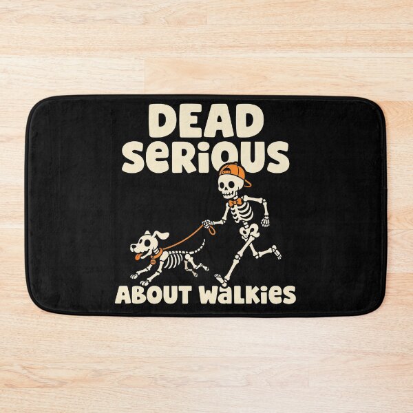 Item preview, Dead Serious About Walkies Skeleton Halloween Tee designed and sold by wesdesignshop.