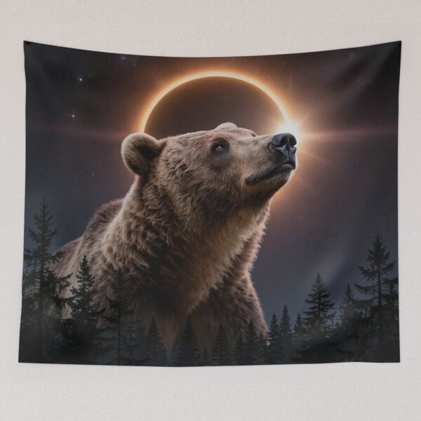 Item preview, Solar Eclipse Bear Portrait designed and sold by Simplybe1.