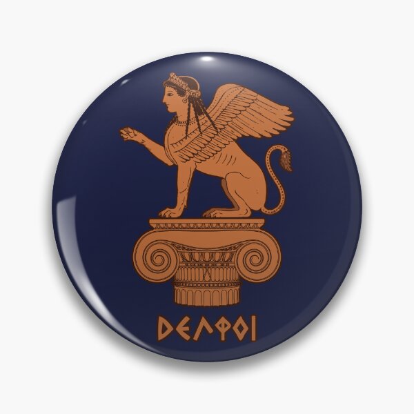 Item preview, Sphinx at Delphi - Ancient Greek Red Figure designed and sold by Happy Puppy Print On Demand.