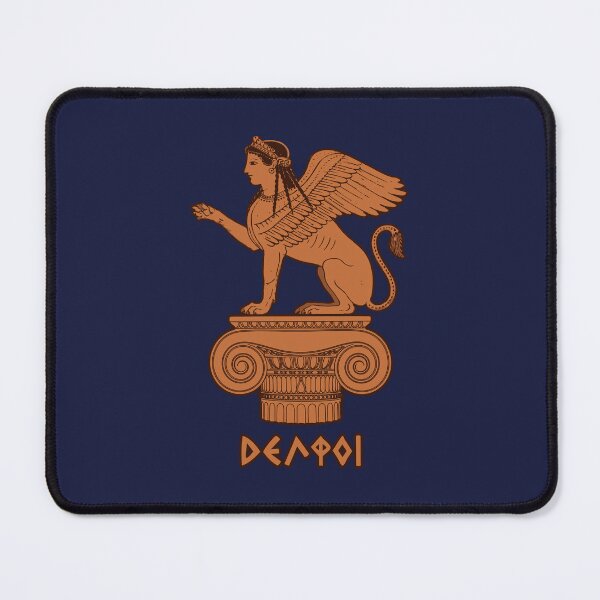 Item preview, Sphinx at Delphi - Ancient Greek Red Figure designed and sold by Happy Puppy Print On Demand.