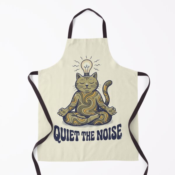 Item preview, Quiet The Noise Meditation Cat designed and sold by mackartist.