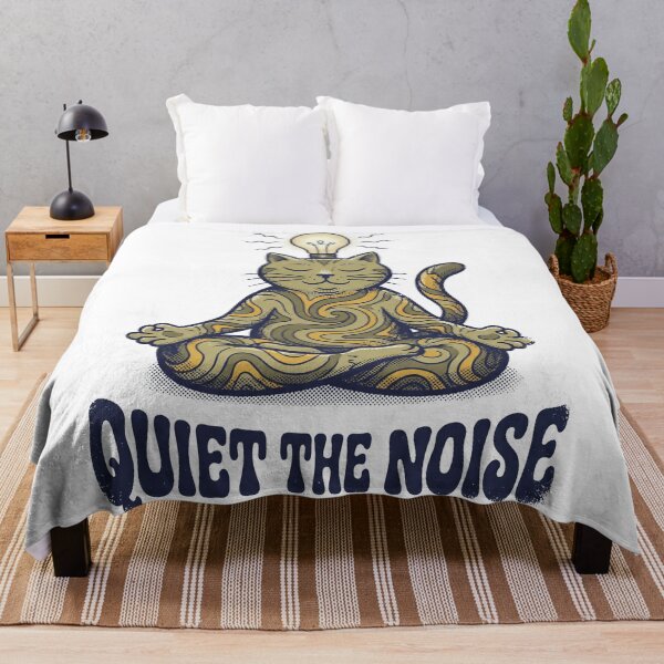 Item preview, Quiet The Noise Meditation Cat designed and sold by mackartist.