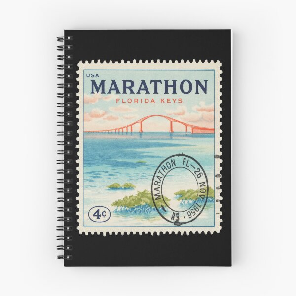 Item preview, Marathon Florida Seven Mile Bridge Keys Stamp Sticker designed and sold by stickercuffs.