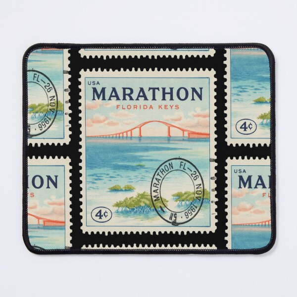Item preview, Marathon Florida Seven Mile Bridge Keys Stamp Sticker designed and sold by stickercuffs.