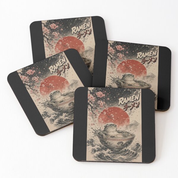 Item preview, Frog Bath Ramen Sumie Japanese Vintage designed and sold by TomFrontierArt.
