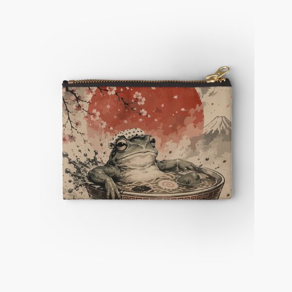 Item preview, Frog Bath Ramen Sumie Japanese Vintage designed and sold by TomFrontierArt.