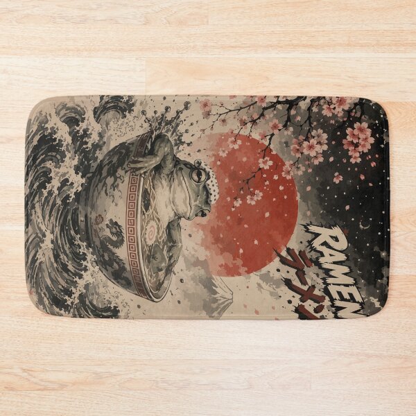 Item preview, Frog Bath Ramen Sumie Japanese Vintage designed and sold by TomFrontierArt.