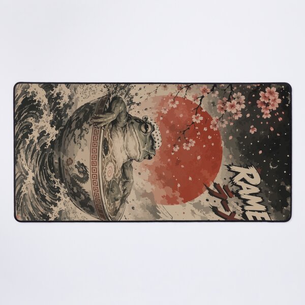 Item preview, Frog Bath Ramen Sumie Japanese Vintage designed and sold by TomFrontierArt.