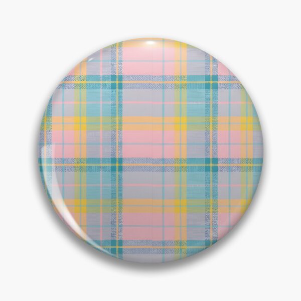 Item preview, 60s Pastel Plaid Pattern - Retro Pink Blue Yellow Tartan designed and sold by Ela Art Space .