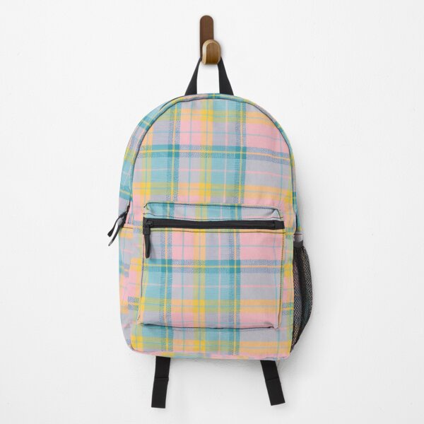 Item preview, 60s Pastel Plaid Pattern - Retro Pink Blue Yellow Tartan designed and sold by Ela Art Space .