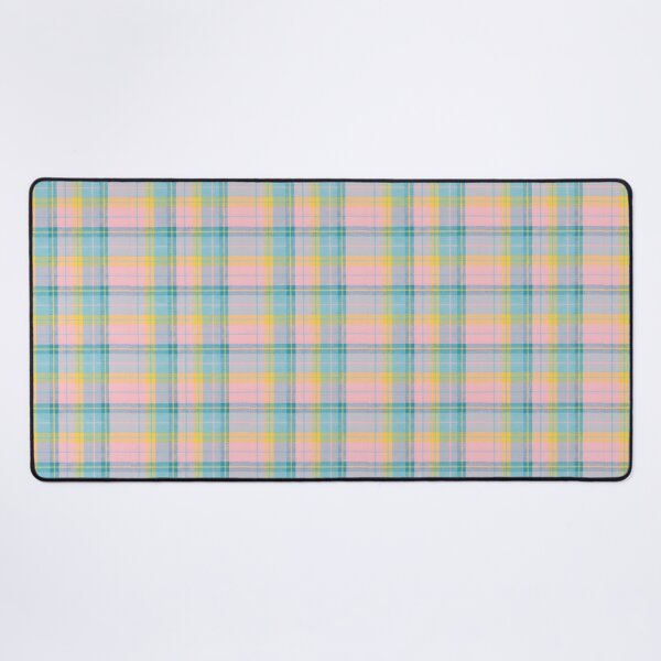 Item preview, 60s Pastel Plaid Pattern - Retro Pink Blue Yellow Tartan designed and sold by Ela Art Space .