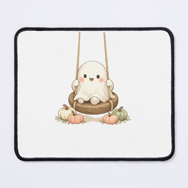 Item preview, Preppy Ghost on a Swing | Pastel Cottagecore Halloween Design designed and sold by MOCH- ART.