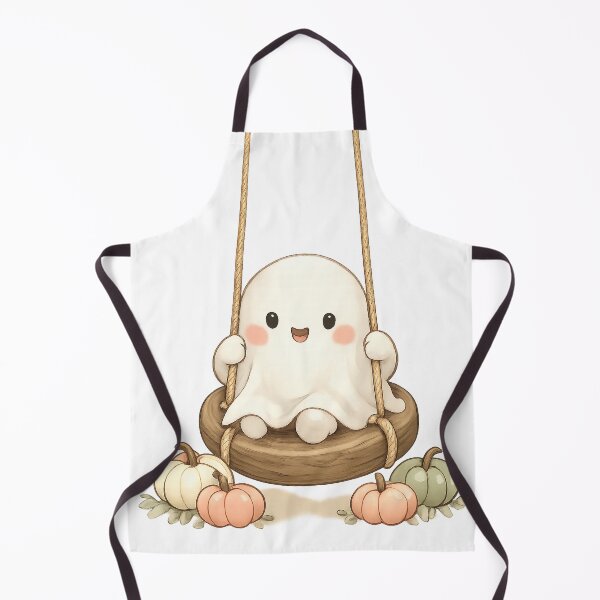 Item preview, Preppy Ghost on a Swing | Pastel Cottagecore Halloween Design designed and sold by MOCH- ART.