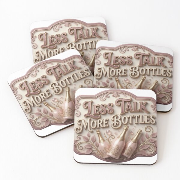 Item preview, Crisp LESS TALK MORE BOTTLES Print designed and sold by dazzlemakers.
