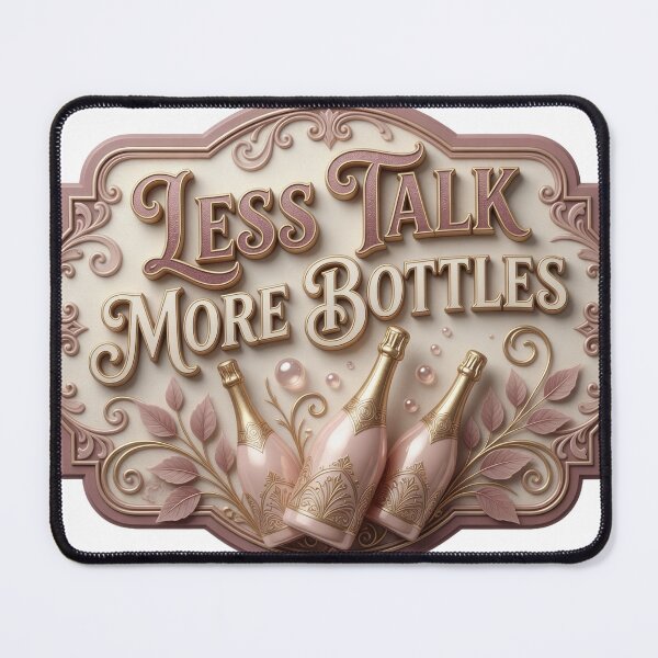 Item preview, Crisp LESS TALK MORE BOTTLES Print designed and sold by dazzlemakers.
