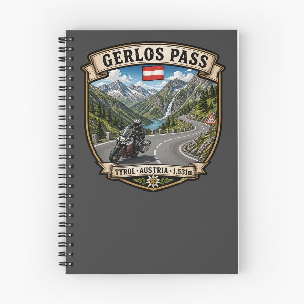 Item preview, Gerlos Alpine Road, Gerlos Alpenstraße Austria Motorcycle Sticker TShirt 05 designed and sold by OuterShellUK.