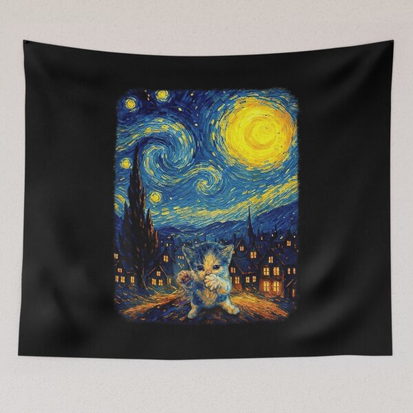 Item preview, Scuba Dancing Cat Funny Starry Night Cat designed and sold by nosu-art-pod.