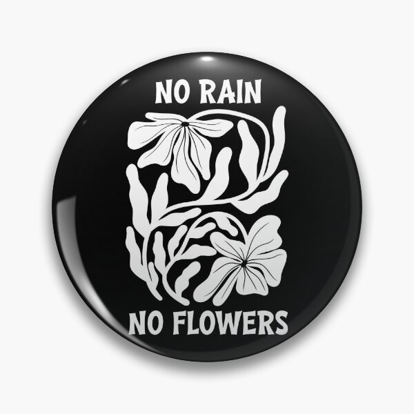 Item preview, White No Rain No Flowers Botanical Graphic designed and sold by Aniko Tulipan.