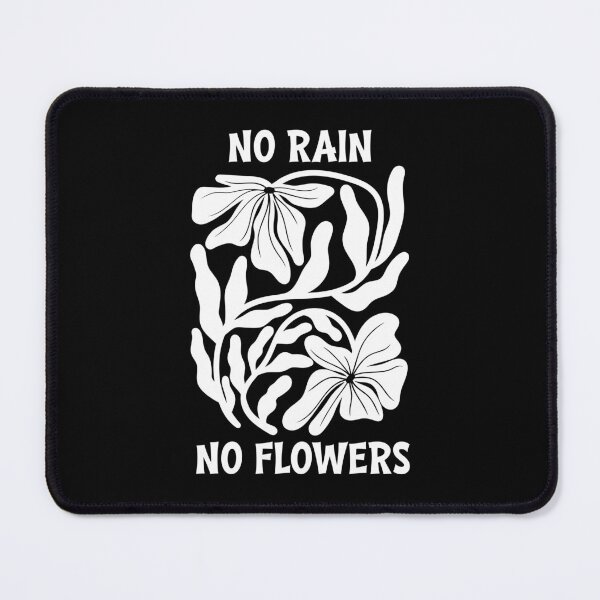 Item preview, White No Rain No Flowers Botanical Graphic designed and sold by imaniko.