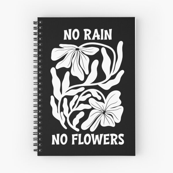 Item preview, White No Rain No Flowers Botanical Graphic designed and sold by Aniko Tulipan.
