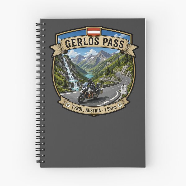Item preview, Gerlos Alpine Road, Gerlos Alpenstraße Austria Motorcycle Sticker TShirt 06 designed and sold by OuterShellUK.