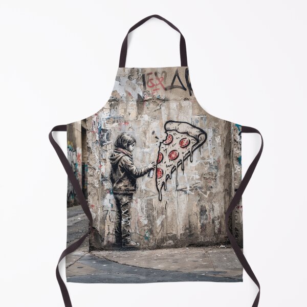 Item preview, Slice Of Pizza Graffiti Street Art designed and sold by Home Decor Art.