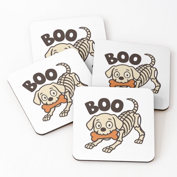 Item preview, BOO Bone Dog Skeleton Halloween Tee designed and sold by wesdesignshop.
