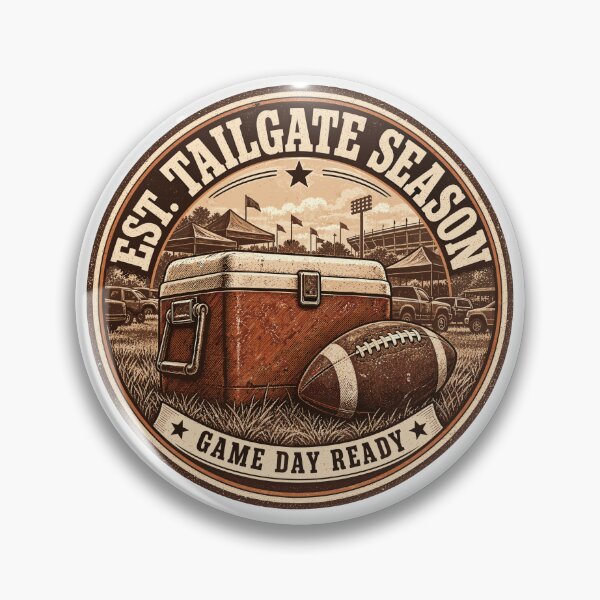 Item preview, Est Tailgate Season Vintage Cooler Badge Retro Game Day Ready Tailgating designed and sold by ZIGLWORKS.