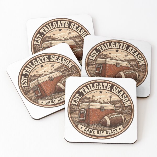 Item preview, Est Tailgate Season Vintage Cooler Badge Retro Game Day Ready Tailgating designed and sold by ZIGLWORKS.