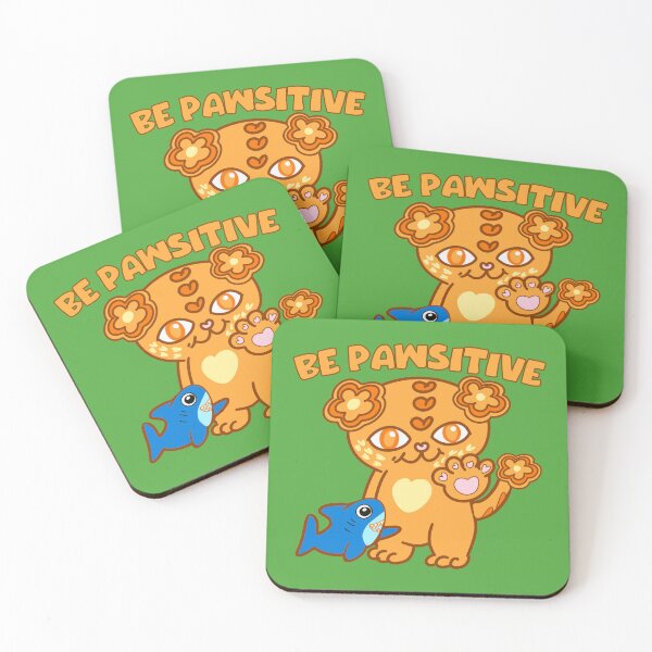 Item preview, Be Pawsitive, ginger Persian cat, designed and sold by BritishDelights.