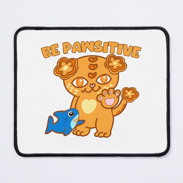 Item preview, Be Pawsitive, ginger Persian cat, designed and sold by BritishDelights.