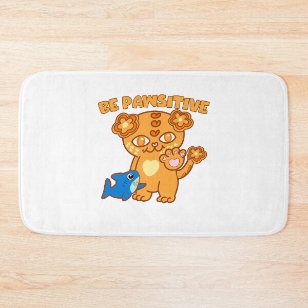 Item preview, Be Pawsitive, ginger Persian cat, designed and sold by BritishDelights.