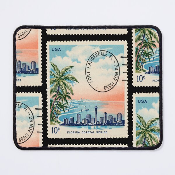 Item preview, Fort Lauderdale Florida Intracoastal Beach Skyline Stamp Sticker designed and sold by stickercuffs.