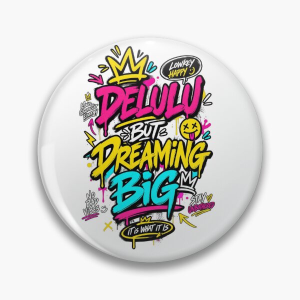 Item preview, Delulu But Dreaming Big – Gen Z Slang Typography T-Shirt Design designed and sold by LarkLeaf.