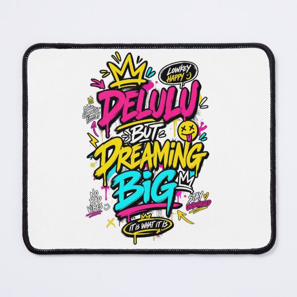 Item preview, Delulu But Dreaming Big – Gen Z Slang Typography T-Shirt Design designed and sold by LarkLeaf.