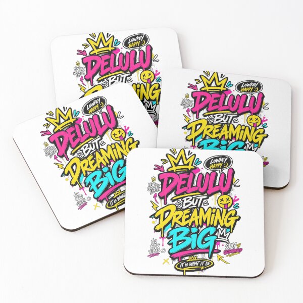 Item preview, Delulu But Dreaming Big – Gen Z Slang Typography T-Shirt Design designed and sold by LarkLeaf.