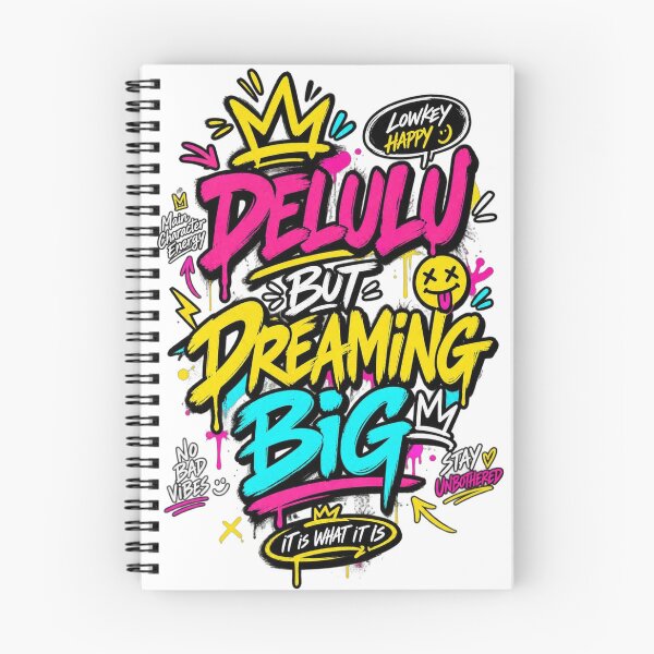 Item preview, Delulu But Dreaming Big – Gen Z Slang Typography T-Shirt Design designed and sold by LarkLeaf.