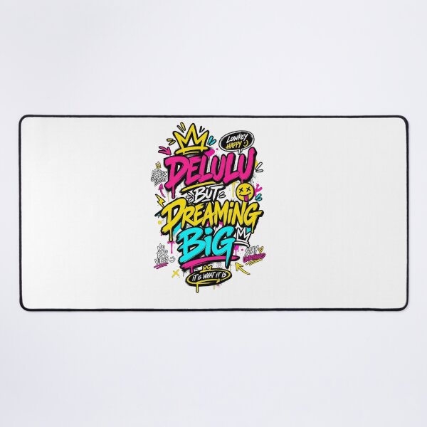 Item preview, Delulu But Dreaming Big – Gen Z Slang Typography T-Shirt Design designed and sold by LarkLeaf.