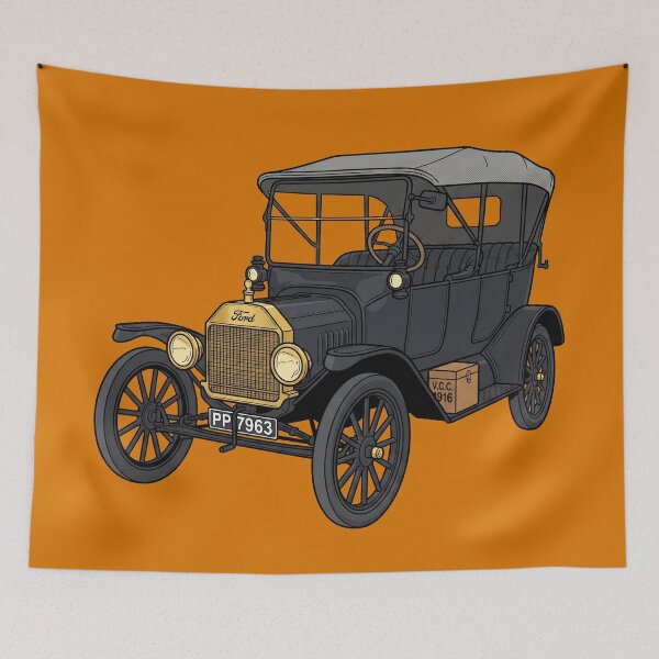 Item preview, 1908 Ford Model T Tourer Vintage Antique Automobile Graphic Print designed and sold by FreiherrPK.