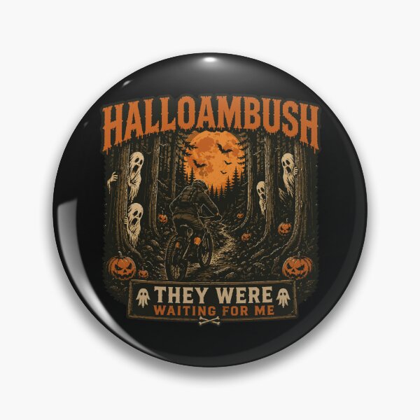 Item preview, HalloAmbush MTB Halloween Shirt | Funny Ghost Trail Ambush Design | Mountain Bike Halloween Apparel designed and sold by SingleTrackes.