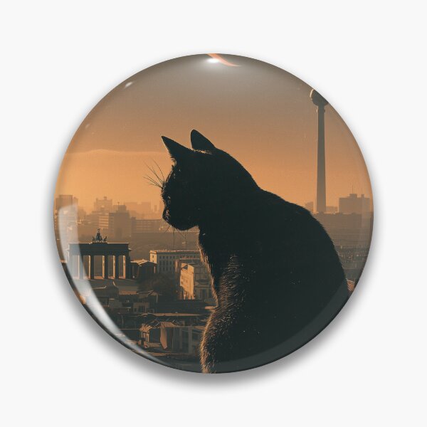 Item preview, Retro Berlin Black Cat Travel Poster Vintage Germany Cityscape Art designed and sold by ROD.