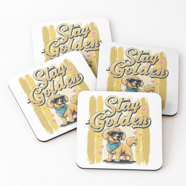 Item preview, Stay Golden – Cool Golden Retriever Dog Art designed and sold by Luna & Cleo Creative.