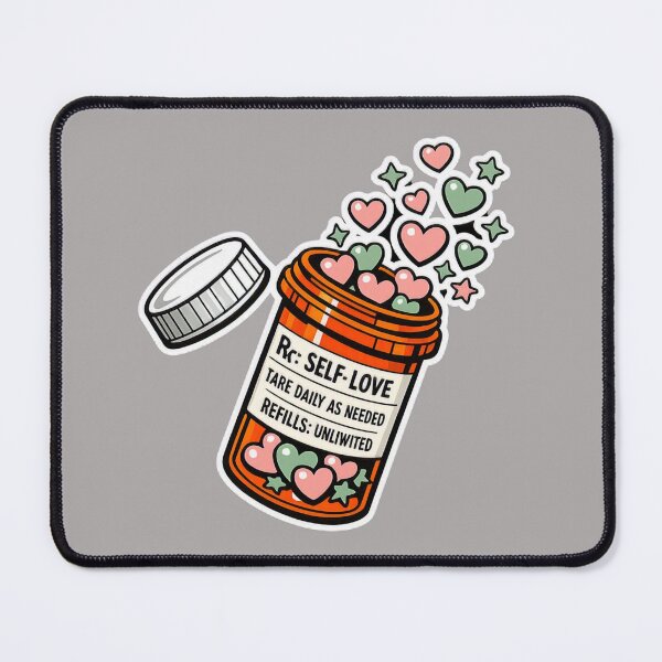 Item preview, Prescription For Self Love Funny Mental Health Pill Bottle designed and sold by Timeless Junction.