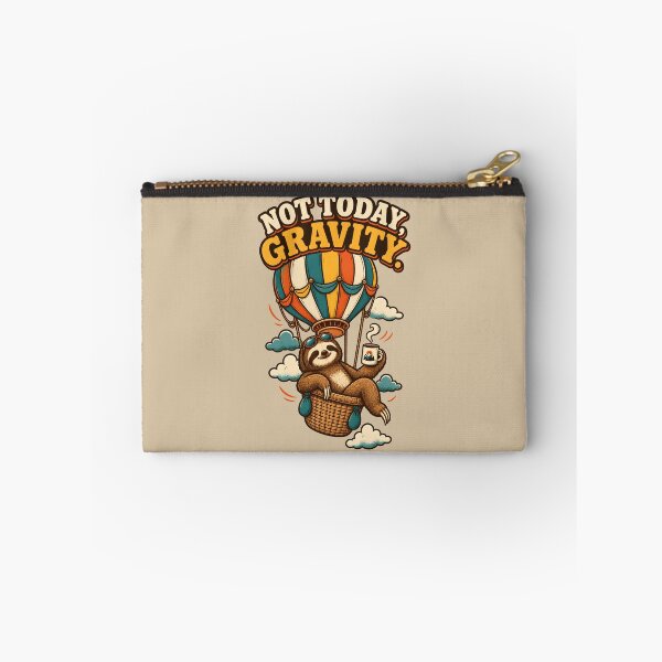Item preview, Not Today, Gravity – Sloth in a Hot Air Balloon designed and sold by VioVibe.