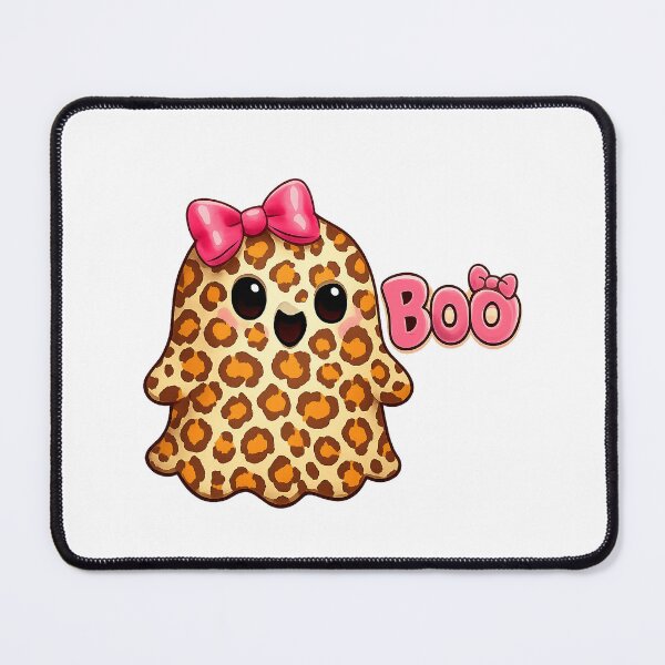 Item preview, Leopard Print "BOO" Ghost | Coquette Pink Bow Halloween Design designed and sold by MOCH- ART.