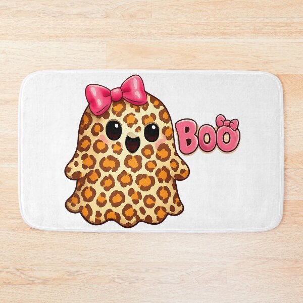 Item preview, Leopard Print "BOO" Ghost | Coquette Pink Bow Halloween Design designed and sold by MOCH- ART.