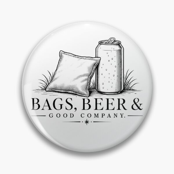 Item preview, Bags Beer & Good Company Minimalist Cornhole Tailgate Clean Line Art Game Day designed and sold by ZIGLWORKS.