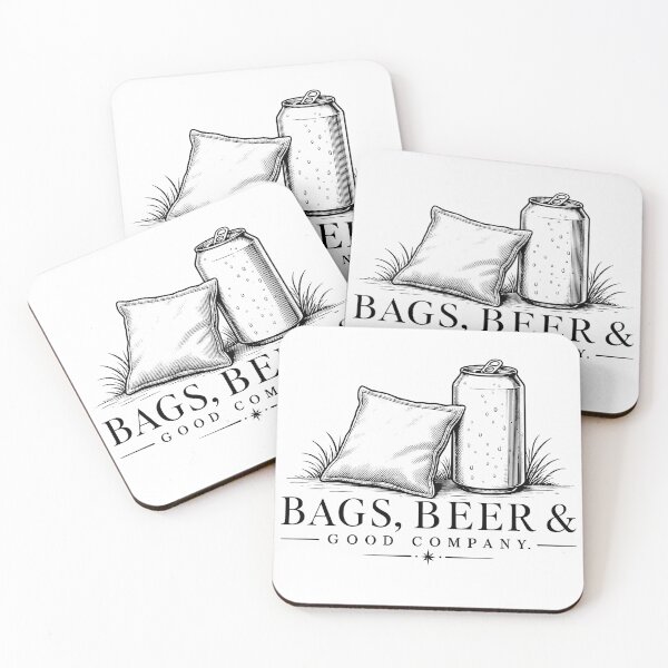 Item preview, Bags Beer & Good Company Minimalist Cornhole Tailgate Clean Line Art Game Day designed and sold by ZIGLWORKS.