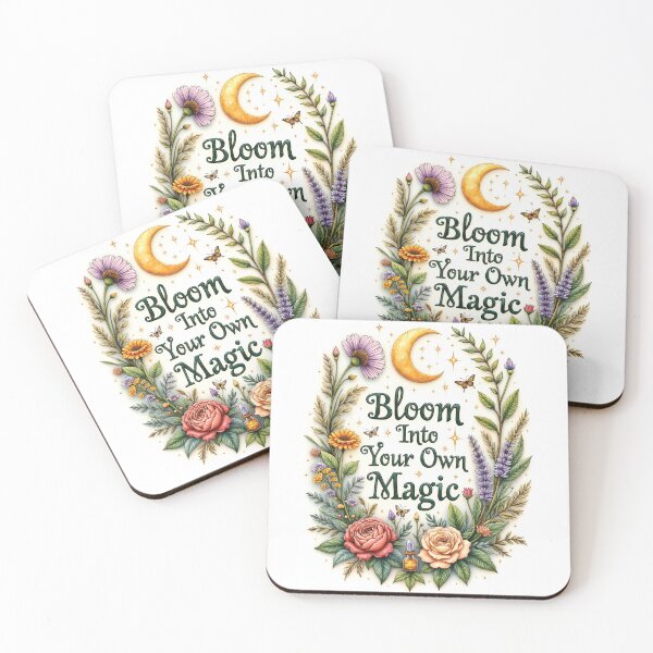 Item preview, Bloom Into Your Own Magic – Floral Moon Magic Botanical Witchy Nature Design designed and sold by Connys Colorful World.